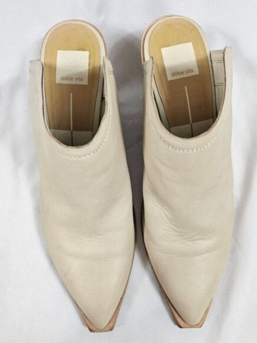 Dolce Vita Block Heel Mule In Cream - Size 11 - Picture 3 of 13